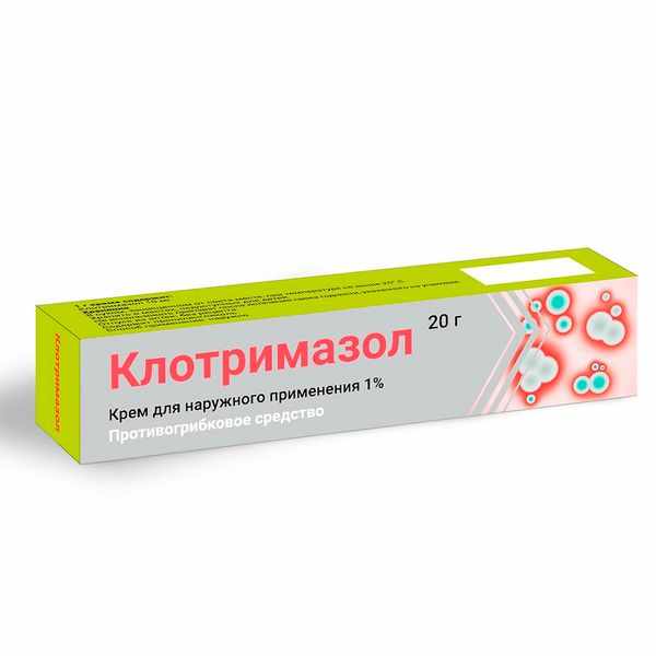 Клотримазол крем для наружного применения 1% туба 20г