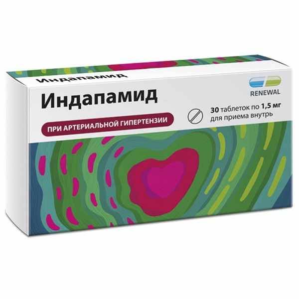 Индапамид Реневал табл с пролонг высв п/о плен 1,5 мг х30 #