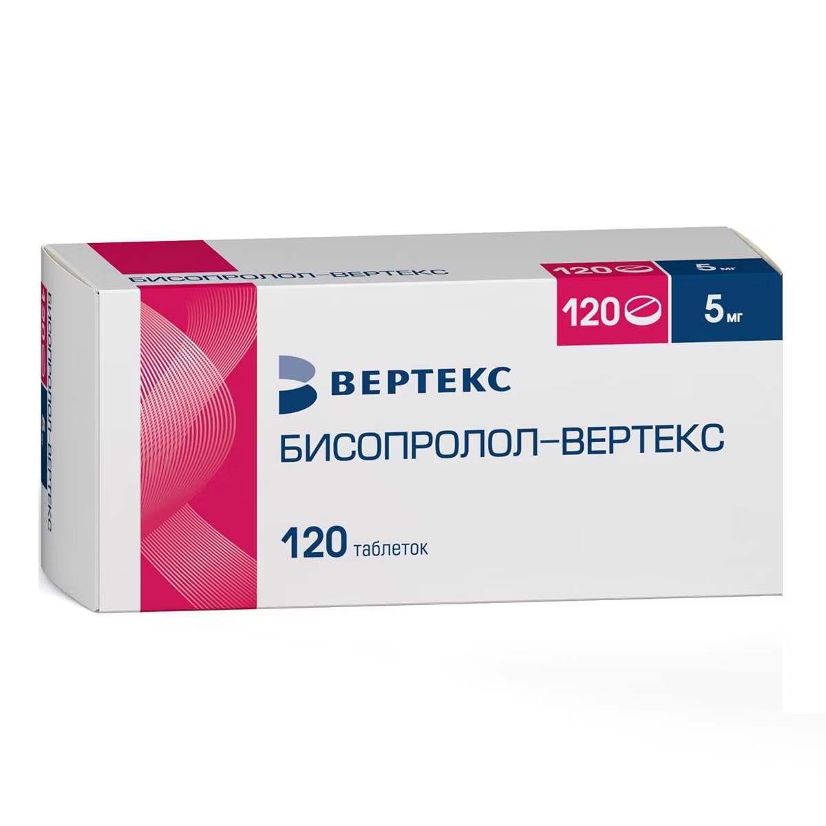  Бисопролол-ВЕРТЕКС табл п/о плен 5 мг х120