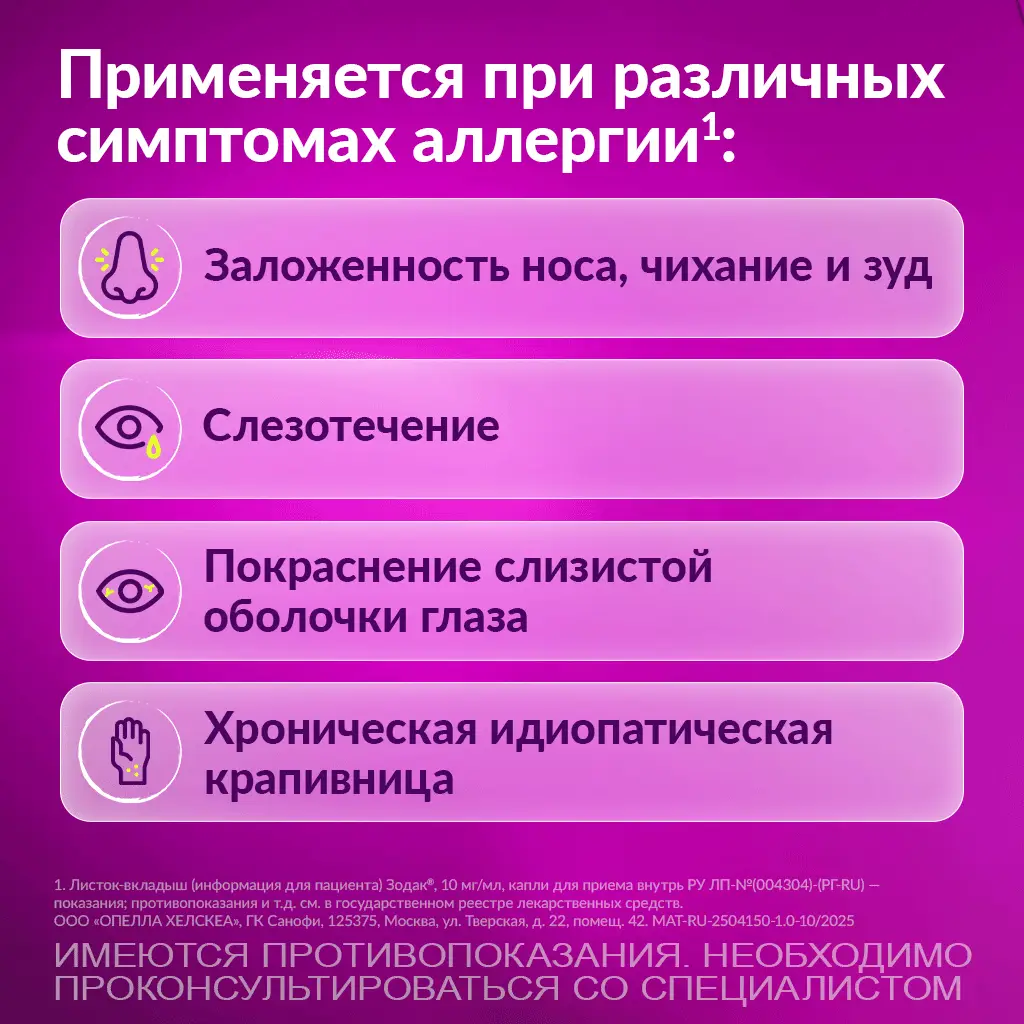 Зодак капли 10мг/мл флакон-капельница 20мл 