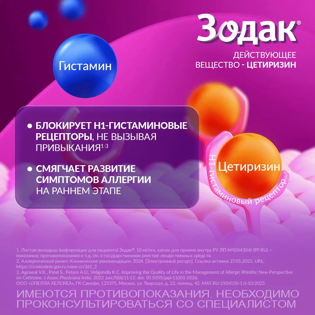 Зодак капли 10мг/мл флакон-капельница 20мл 