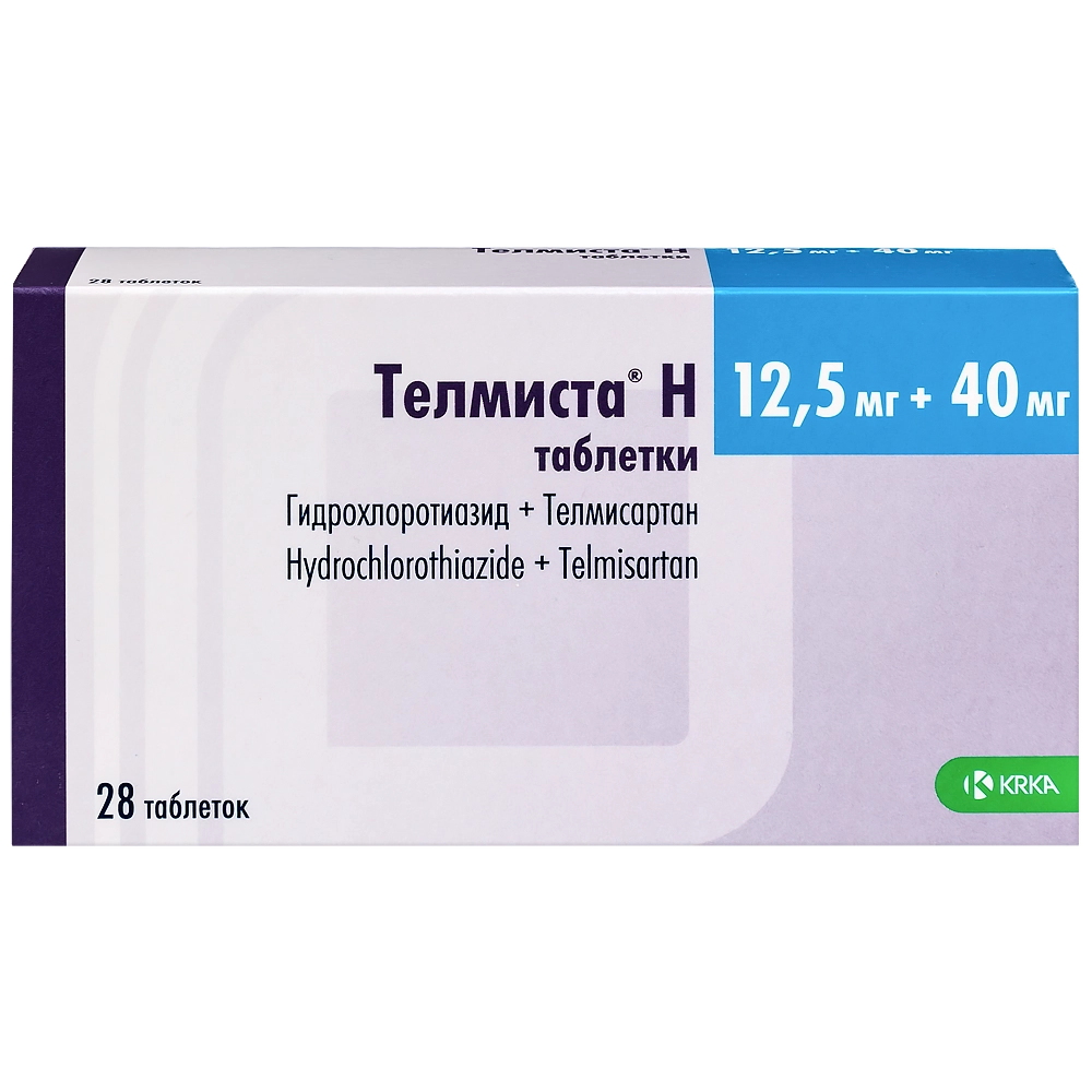 ТЕЛМИСТА Н ТАБ. 12,5МГ + 40МГ №28
