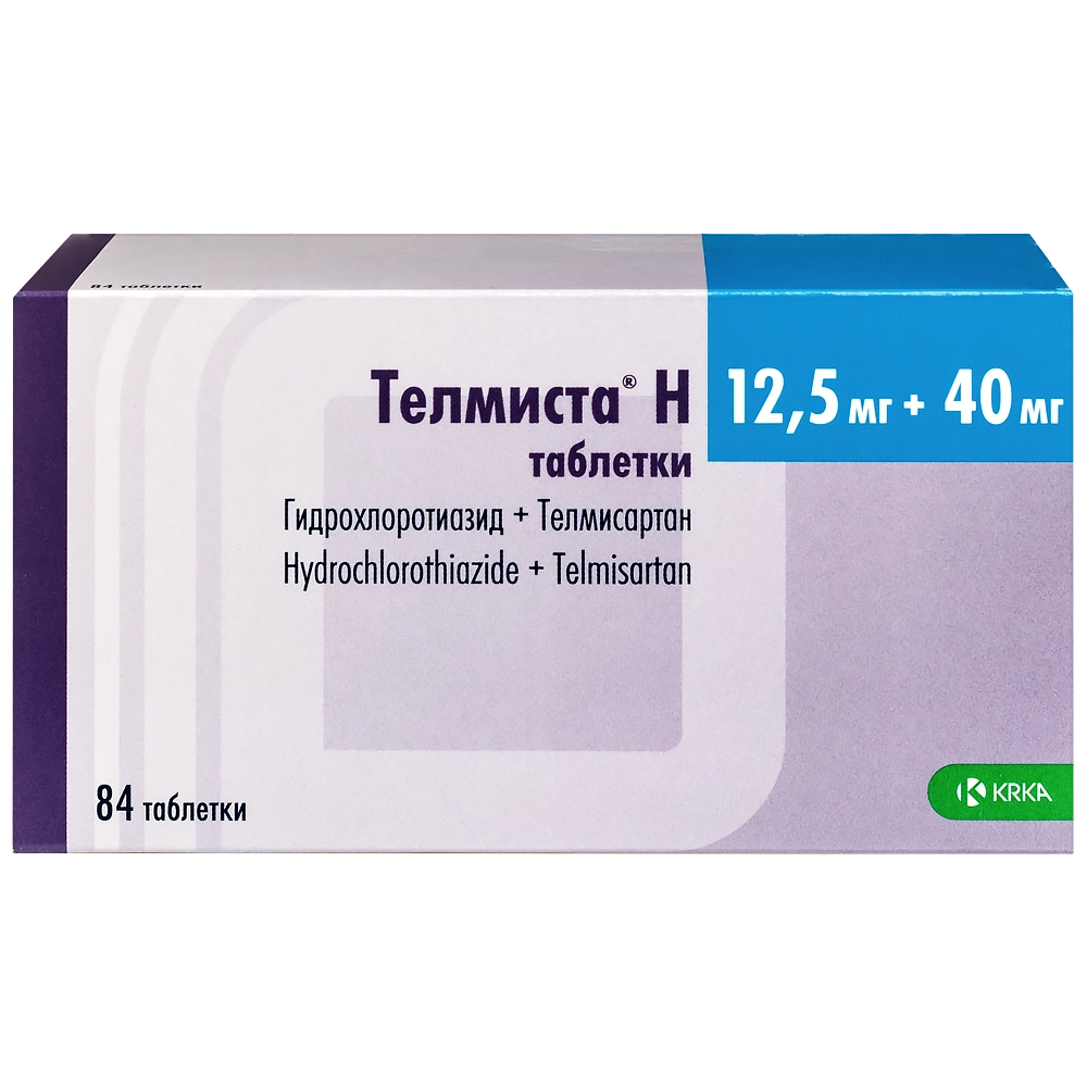  Телмиста Н табл 12,5 мг +40 мг х84 ^