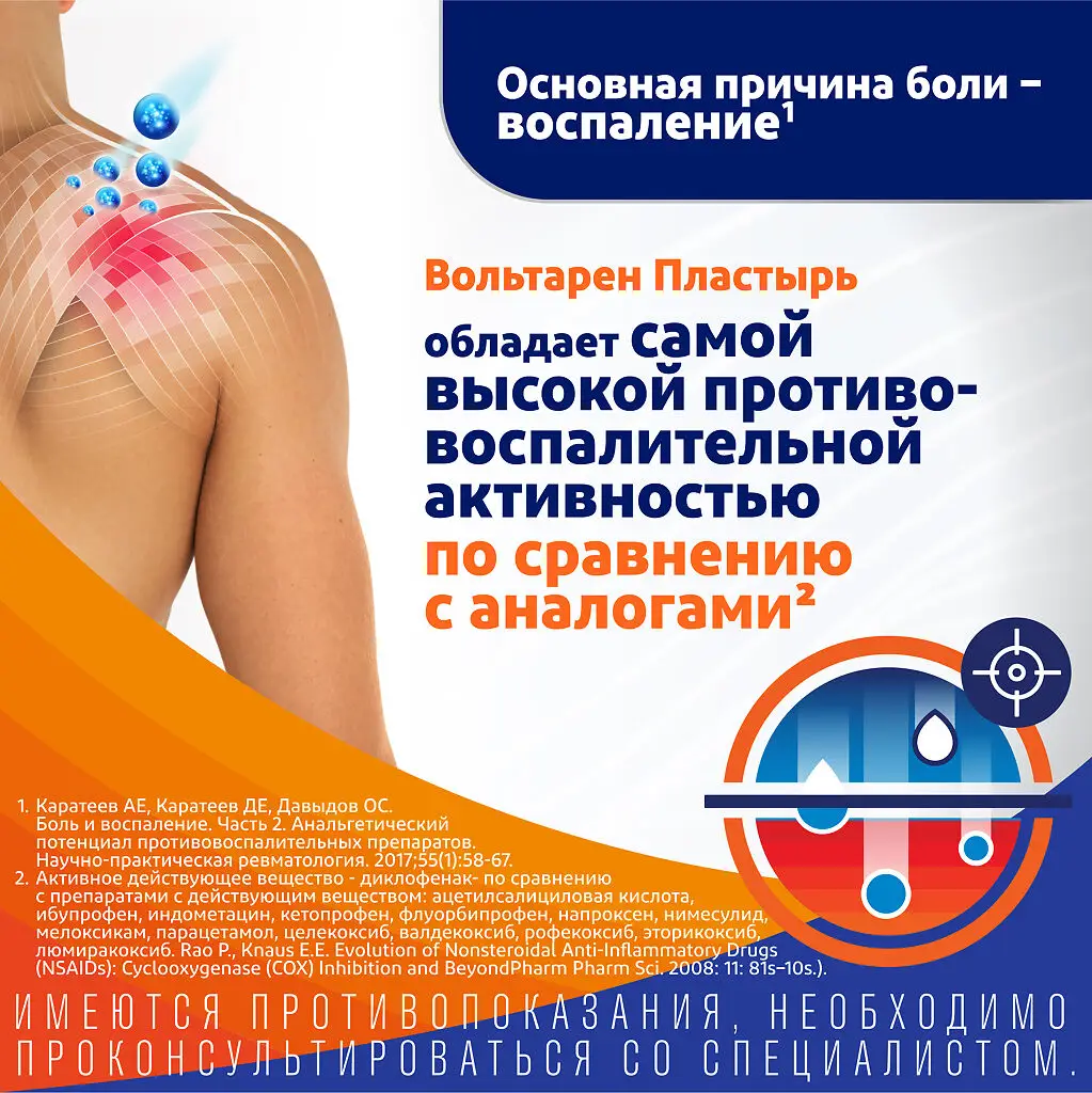Вольтарен пластырь трансдермальный 30 мг/сутки №2