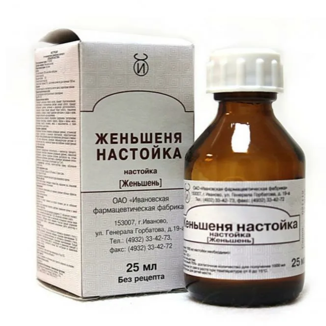 Женьшень настойка фл/инд. уп 25 мл х1