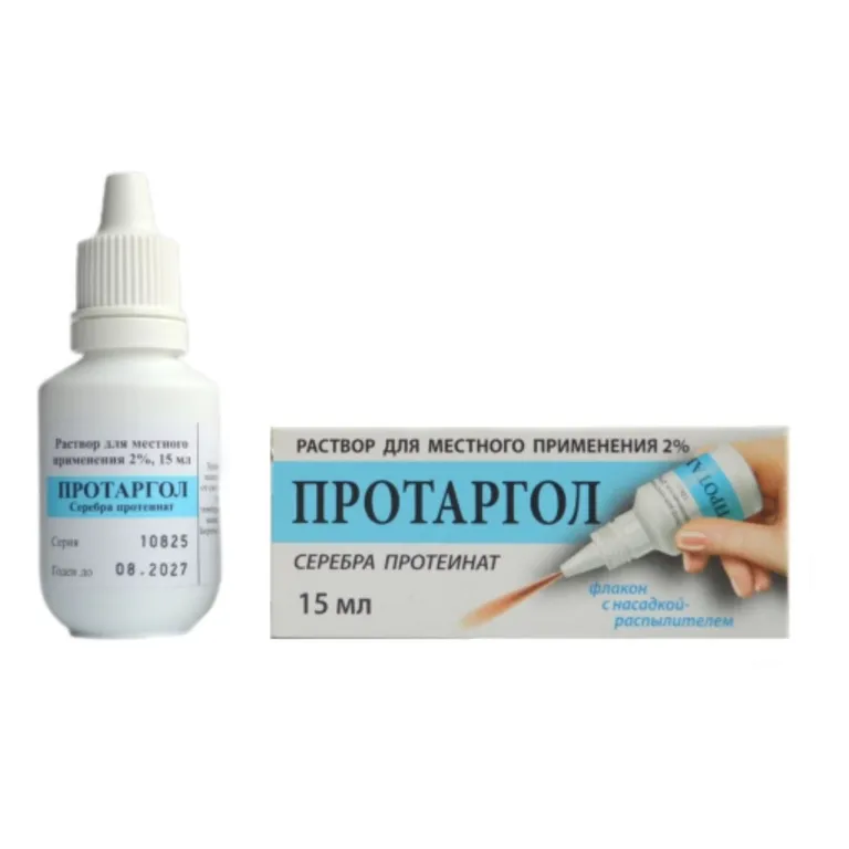 ПРОТАРГОЛ Р-Р Д/МЕСТ. ПРИМ. 2% ФЛ.-КАП. 15МЛ №1