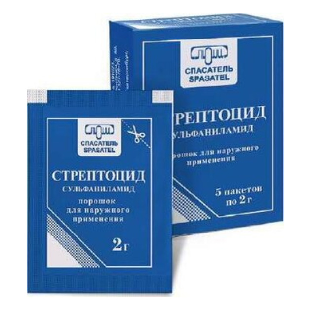 Стрептоцид пор. д/наруж. прим. пак. 2г №5 и/у