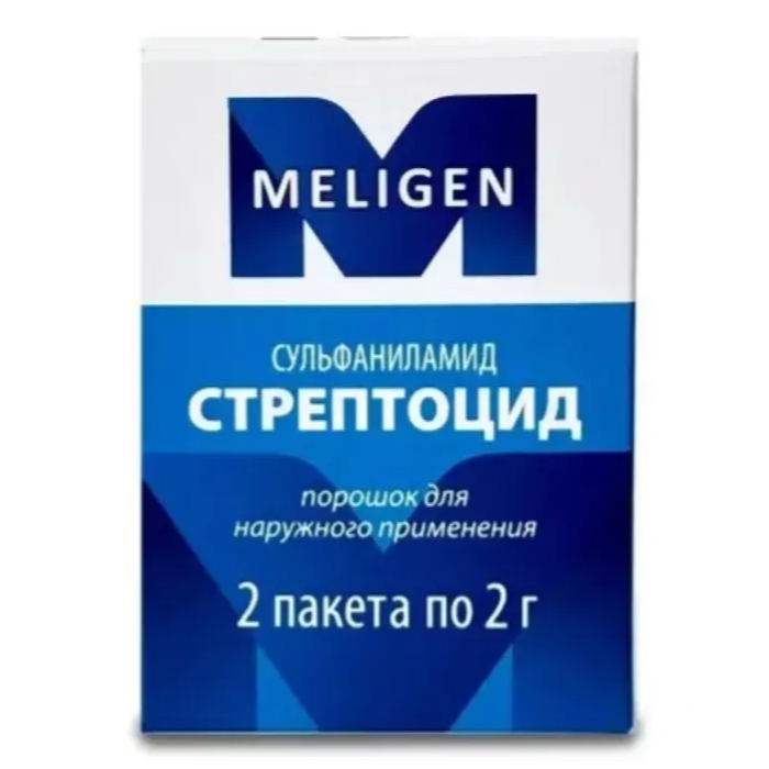Стрептоцид пор д/наруж прим 2 г х2