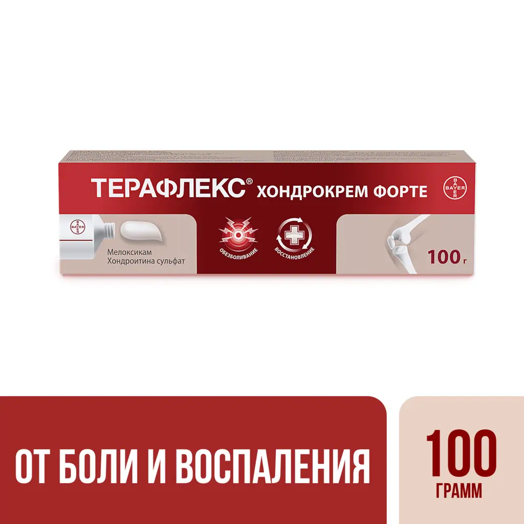 Терафлекс Хондрокрем Форте крем для наружного применения 10мг/г+50мг/г туба 100г