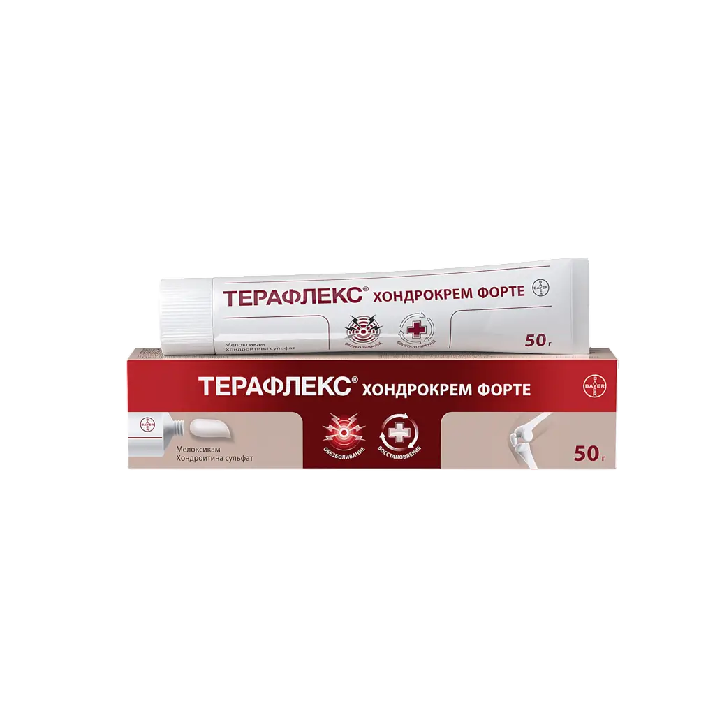  Терафлекс® Хондрокрем Форте крем д/наруж. прим. 10мг/г+50мг/г 50г тубы и/у