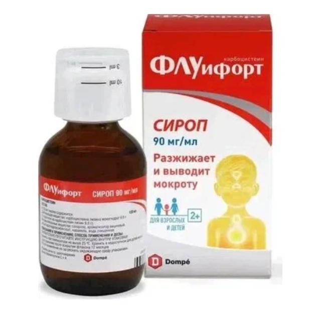Флуифорт сироп 90мг/мл флакон 120мл 