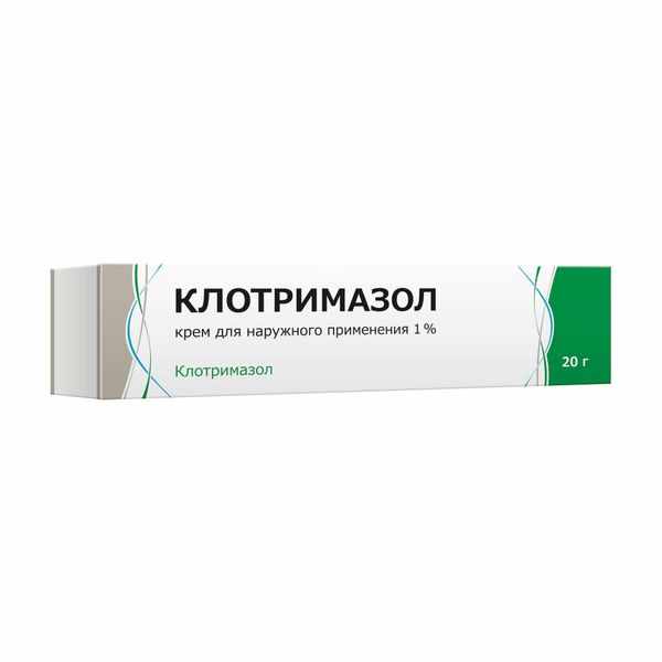  Клотримазол крем д/нар. прим. 1% 20г тубы и/у