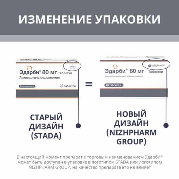 Эдарби таблетки 80мг №28