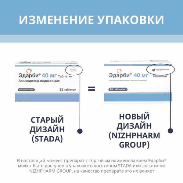 Эдарби таблетки 40мг №28