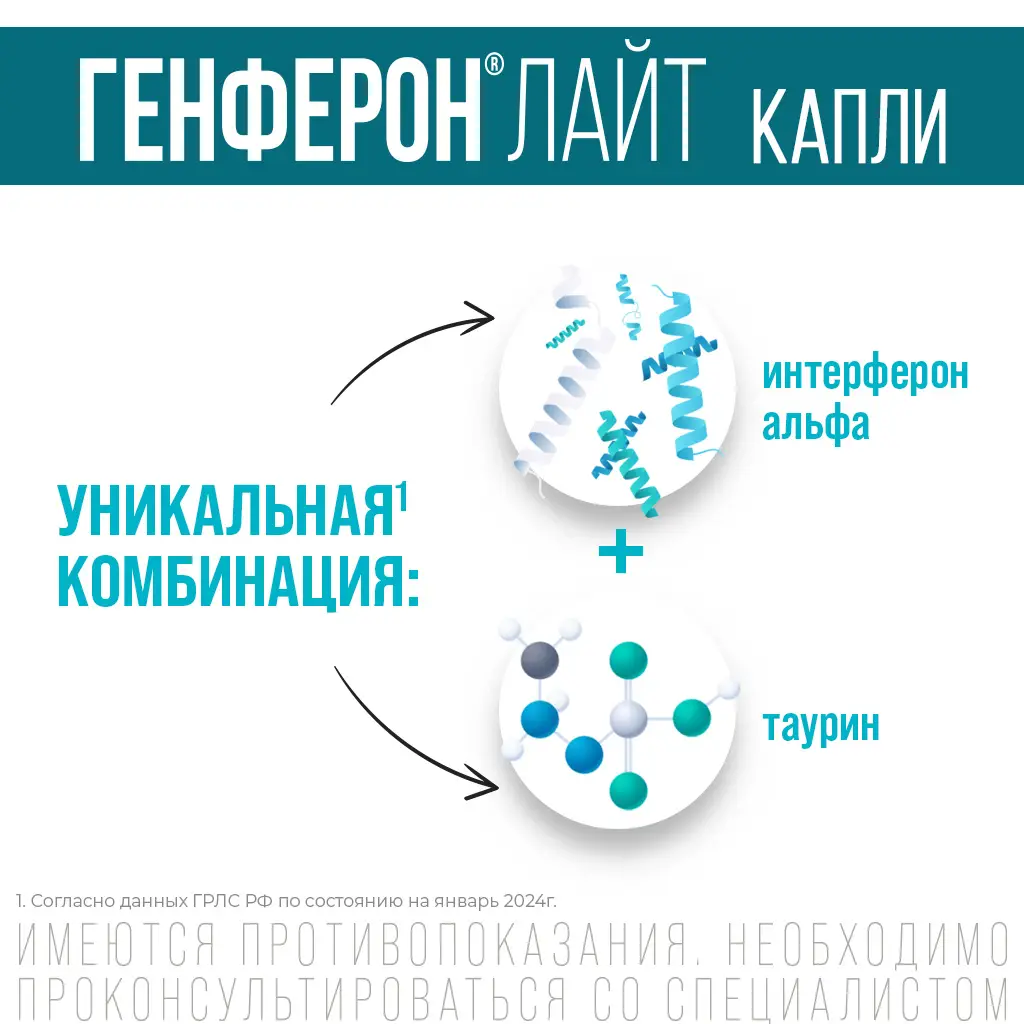 Генферон Лайт капли назальные 10000МЕ/мл+0,8мг/мл флакон 10мл