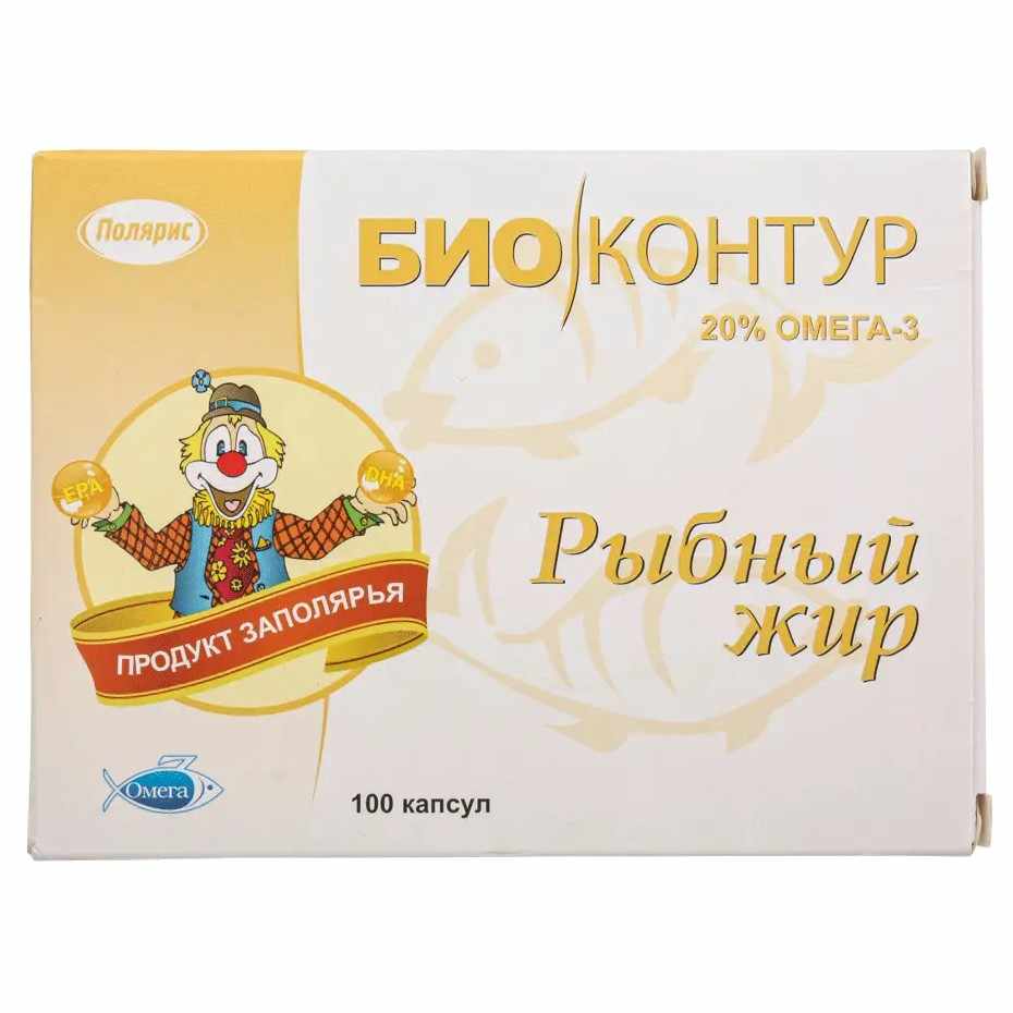 Рыбный жир ''биоконтур'' капсулы 330г №100