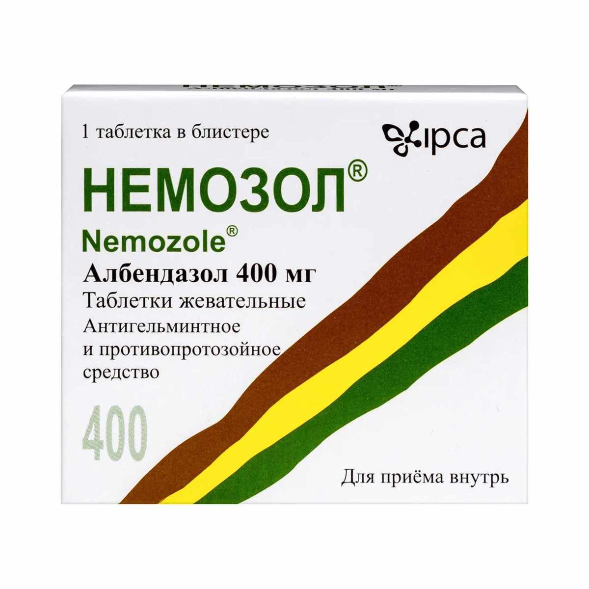 Немозол табл жев 400 мг х1 ^