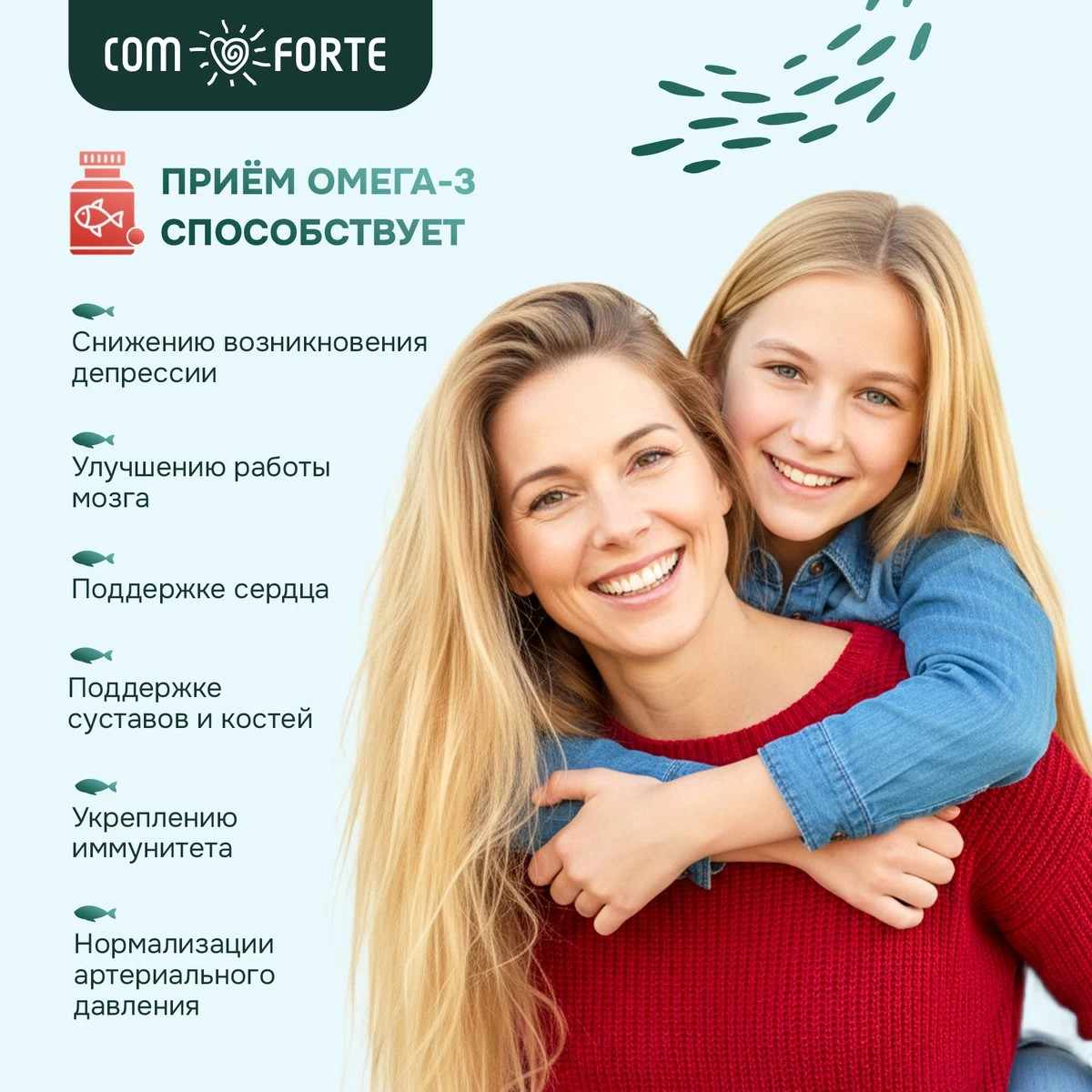 Рыбий жир Омега-3 BioForte капсулы массой 0,35г №100