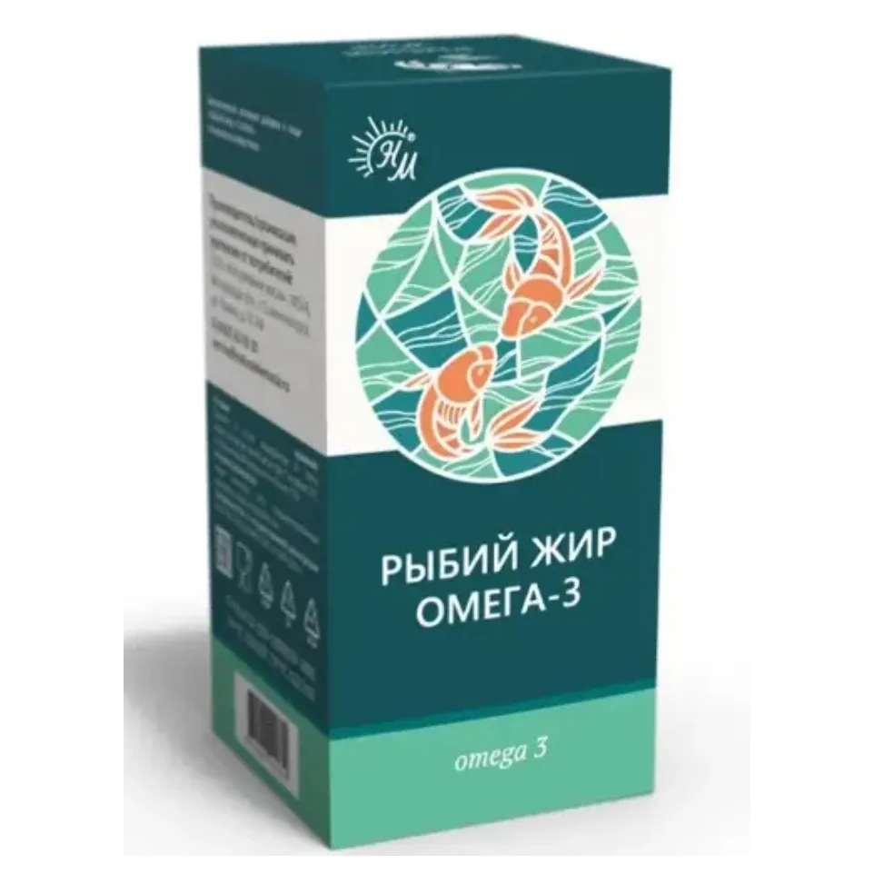 НАТУРАЛЬНЫЕ МАСЛА РЫБИЙ ЖИР ОМЕГА-3 100МЛ ФЛАК ЖИДКОСТЬ