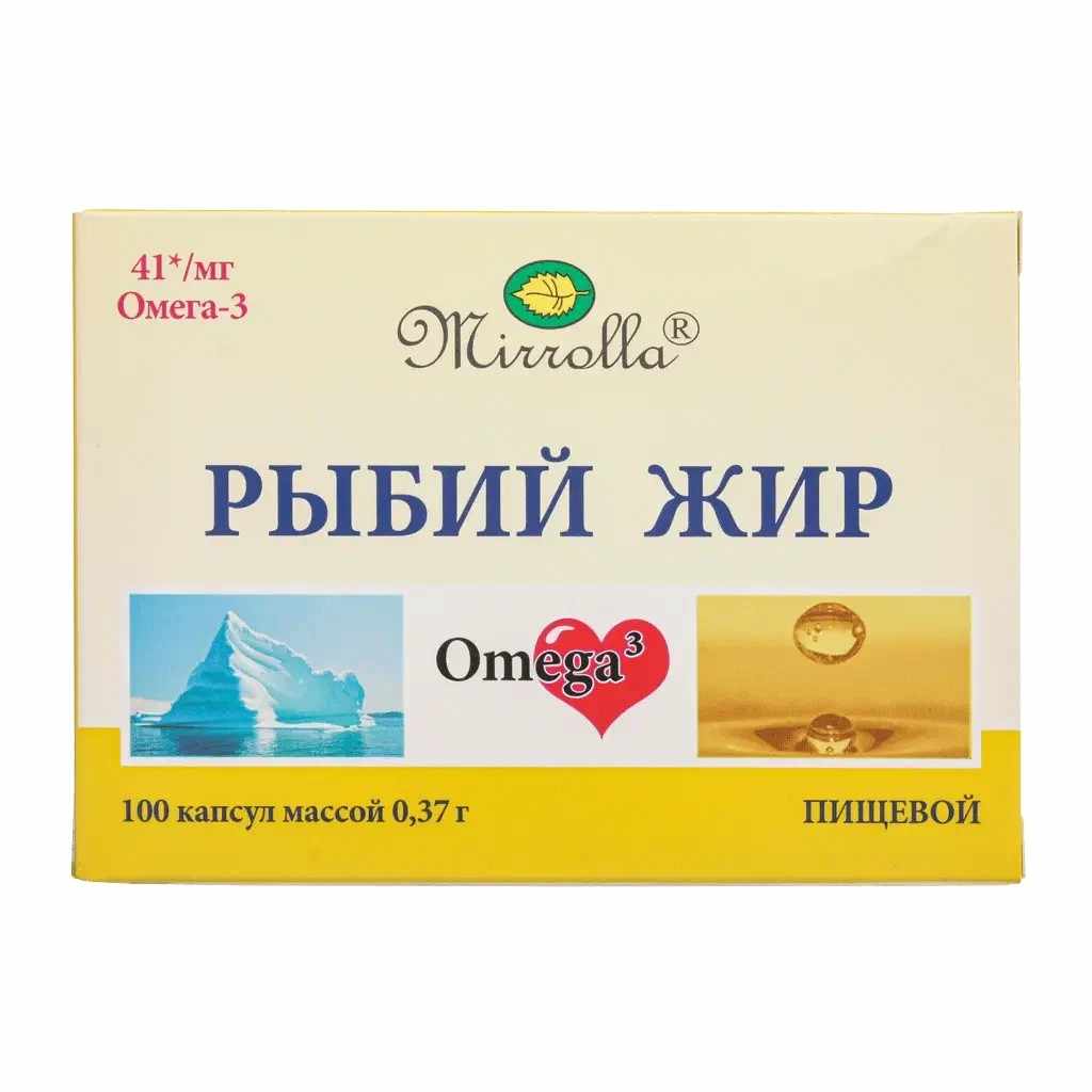 РЫБИЙ ЖИР МИРРОЛЛА ПИЩЕВОЙ N100 КАПС