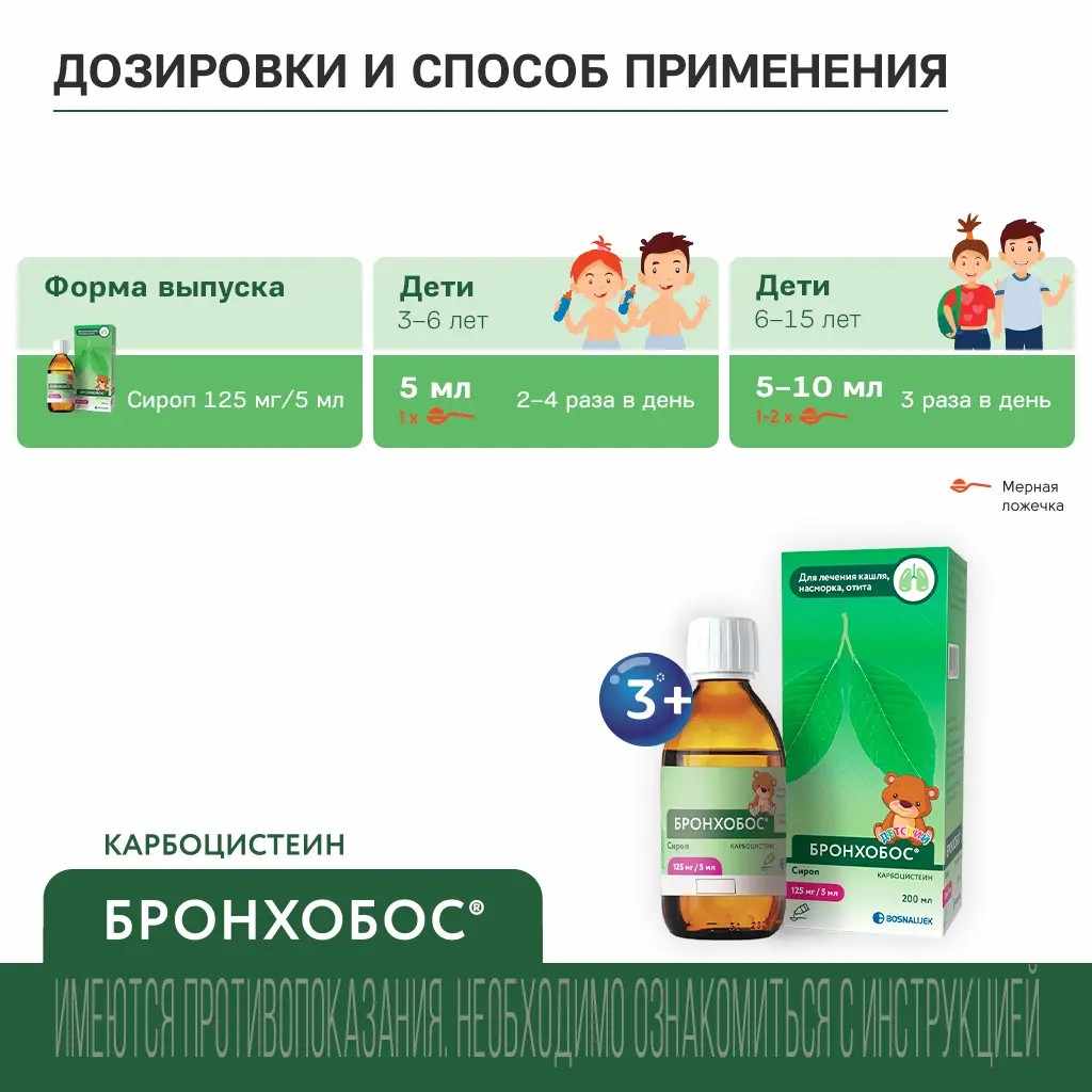 Бронхобос сироп 125мг/5мл флакон 200мл