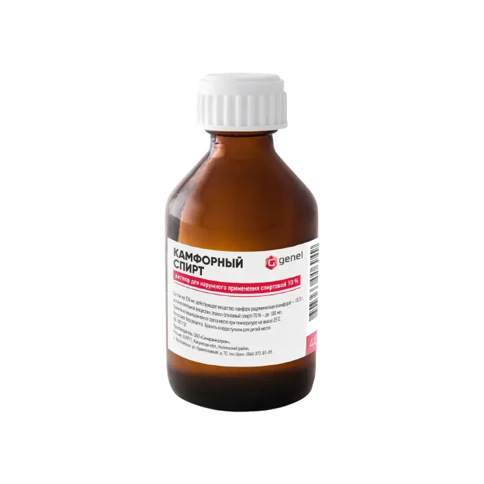 КАМФОРНЫЙ СПИРТ Р-Р Д/НАР. ПРИМ. (СПИРТ.) 10% ФЛ. 40МЛ