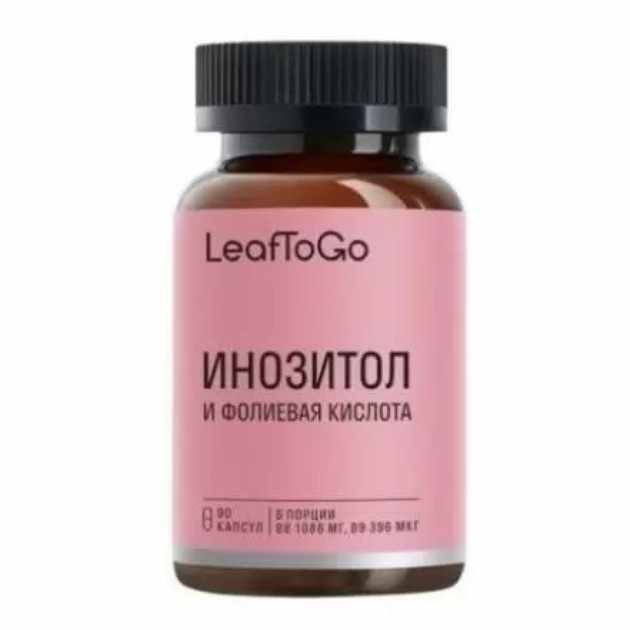 LEAFTOGO ИНОЗИТОЛ С ФОЛИЕВОЙ КИСЛОТОЙ N90 КАПС МАССОЙ 740МГ /АКЦИЯ за 1 шт./