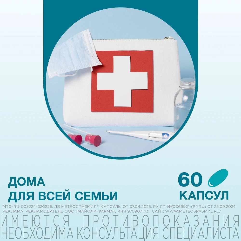 Метеоспазмил капсулы 60мг+300мг №60