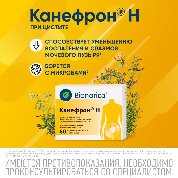 Канефрон Н таблетки покрытые оболочкой №60