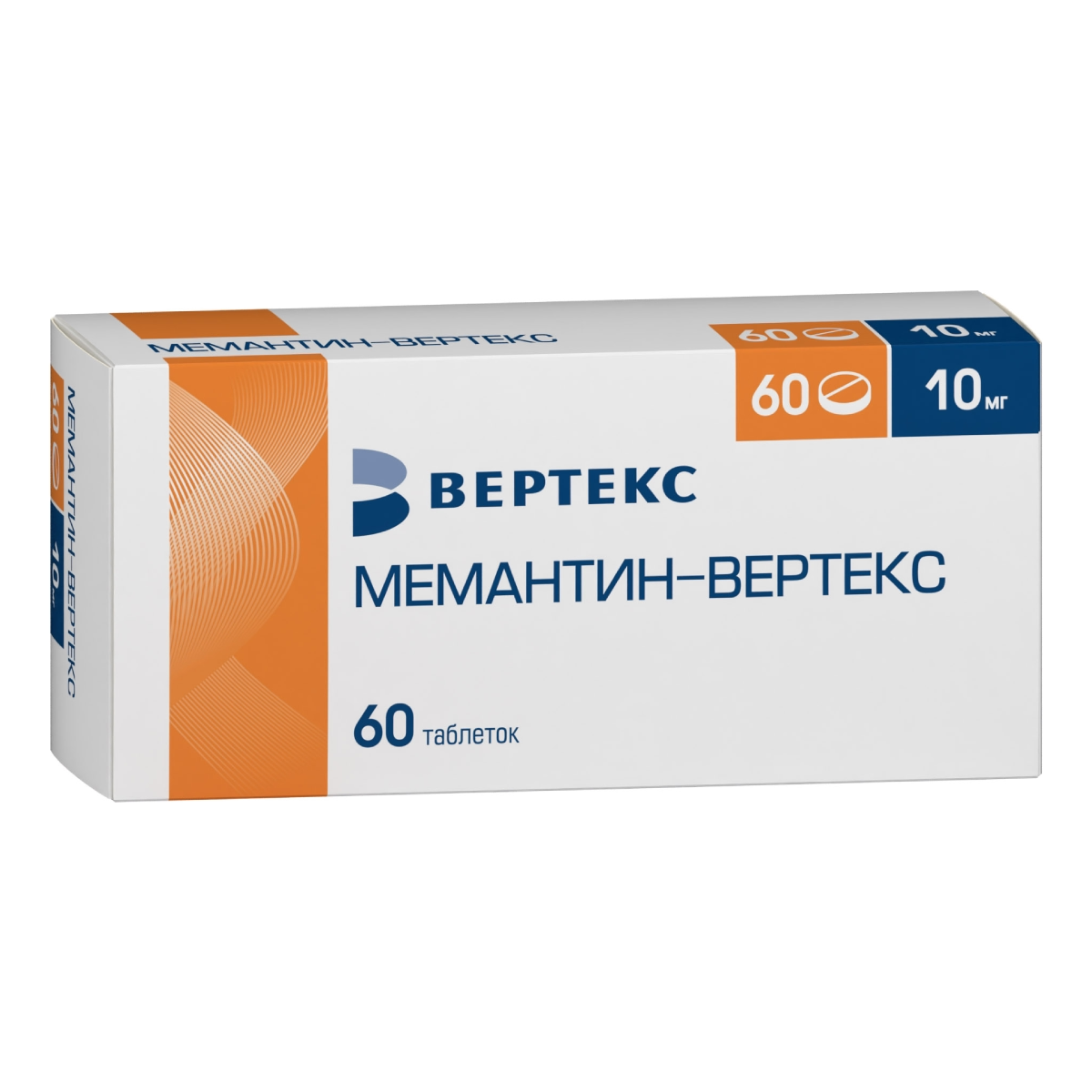 Мемантин-Вертекс табл п/о плен 10 мг х60
