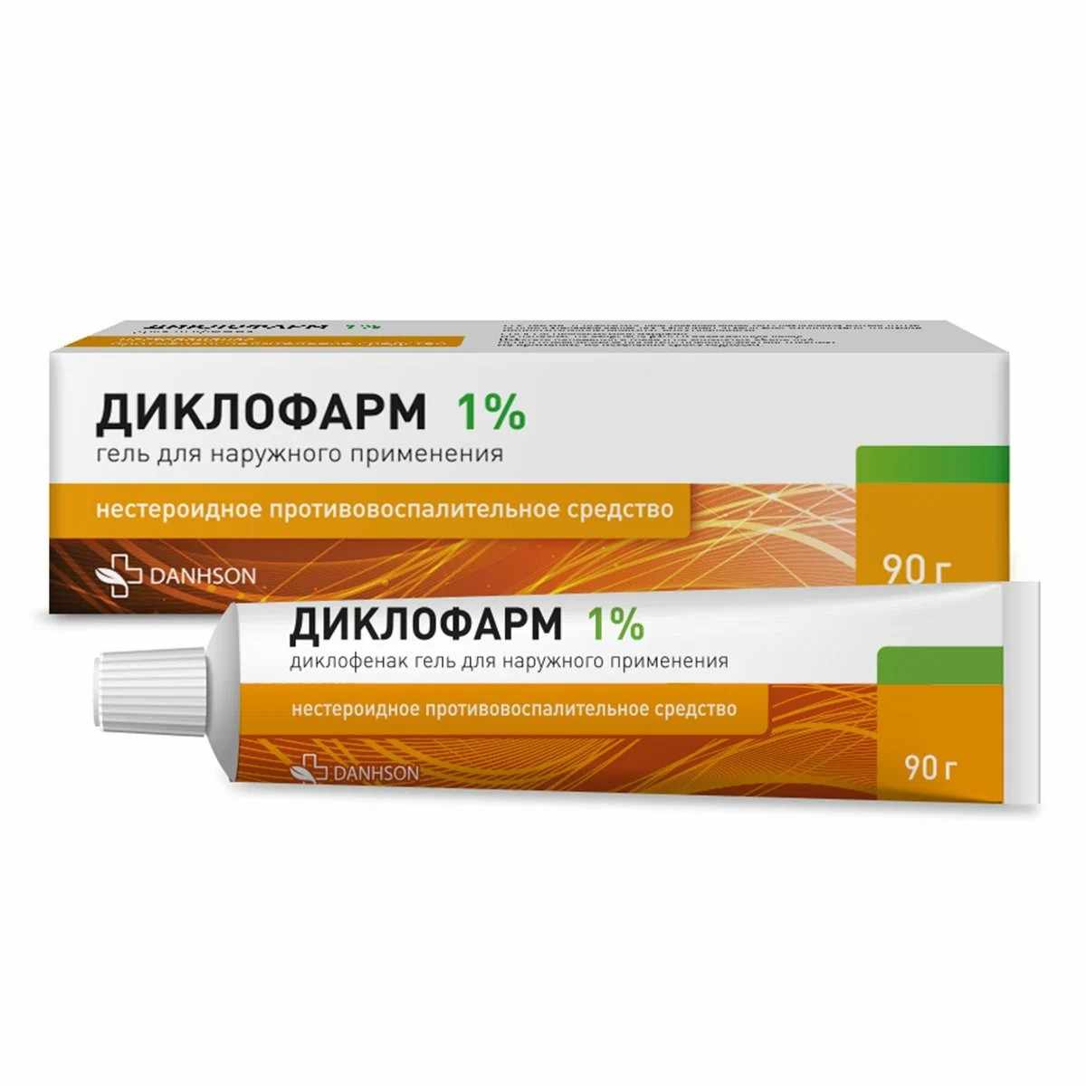 Диклофарм гель д/наруж прим 1 % туба 90 г х1