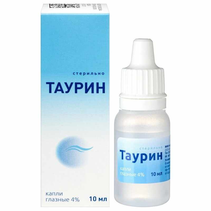 ТАУРИН КАПЛИ ГЛ. 4% ФЛ. 10МЛ