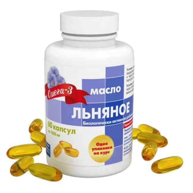 Льняное масло первый холодный отжим 1,0 n60 капс