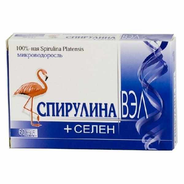 Спирулина вэл+селен n60 табл