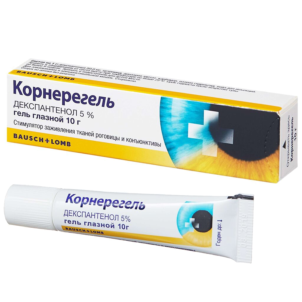 Корнерегель гель глазной 5% туба 10г 