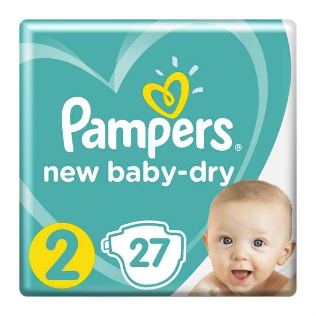 Pampers подгузники new baby-dry мини 4-8кг №27