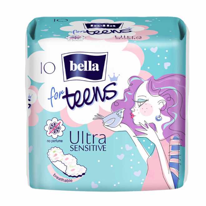 Прокладки белла for teens ultra sensitive №10