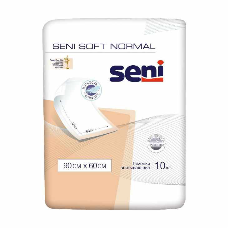 Сени пеленки гигиен. soft normal 90х60 №10
